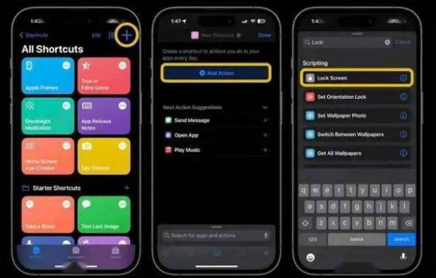 松柏镇苹果14锁屏维修店分享iPhone14升级iOS16.4后如何创建锁屏快捷方式 