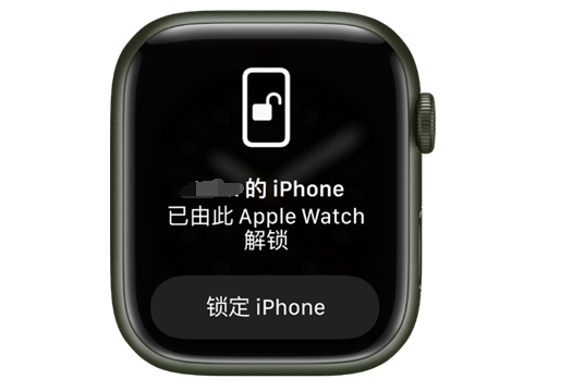 松柏镇苹果手机维修分享用 AppleWatch 解锁配备面容 ID 的 iPhone方法 